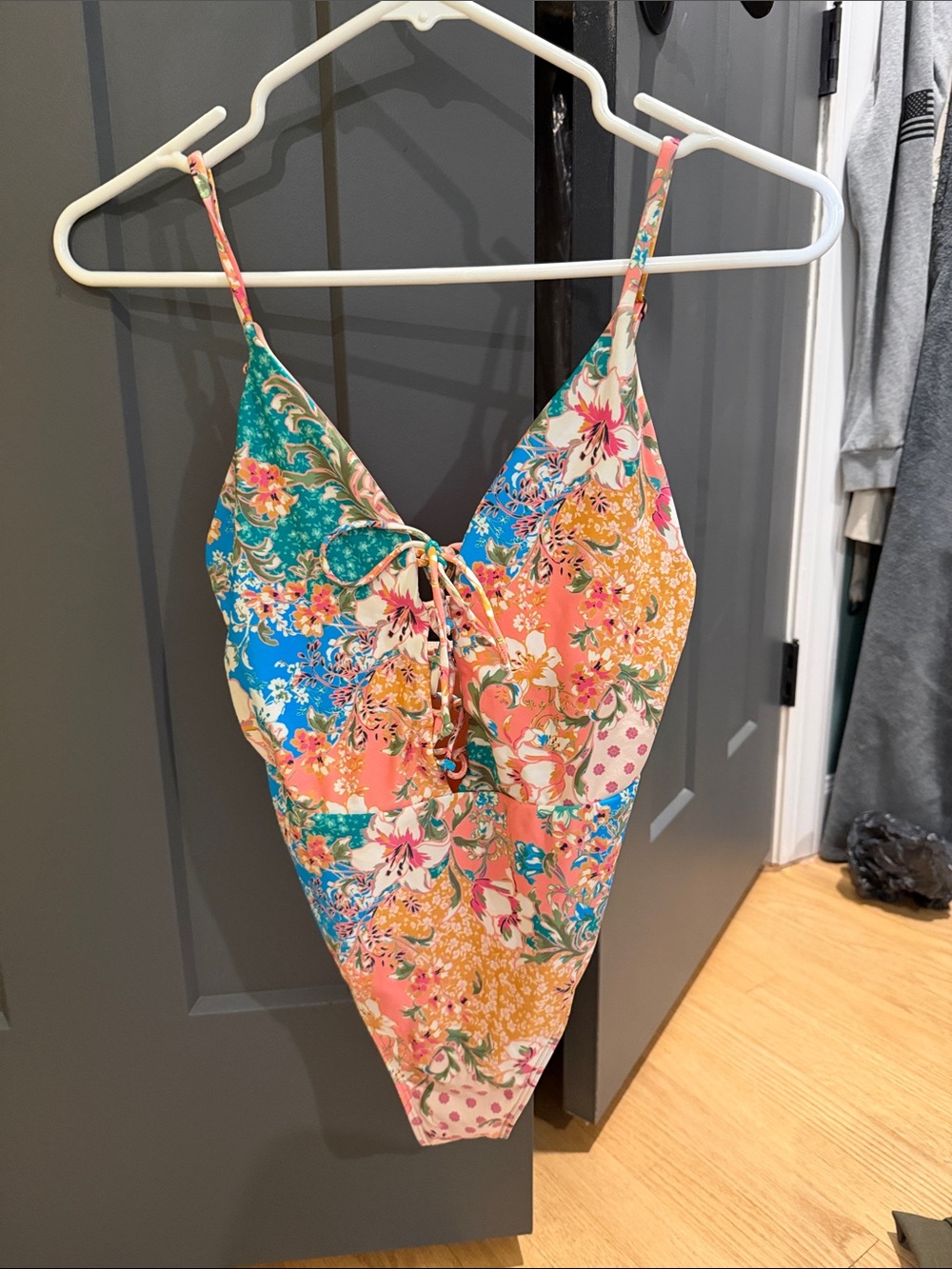 O'Neill Turquoise Floral One-Piece Swimsuit